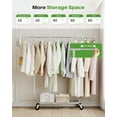 HOKEEPER 250 Lbs Heavy Duty Garment Rack Rolling Clothes Rack for