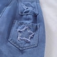 thumbnail image 4 of BLTIBY Girls Ripped Jean Shorts Teens High Waisted Y2K Distressed Denim Short Pants Summer Fashion Cute Jorts with Pockets Blue 7 9-10 Years, 4 of 9