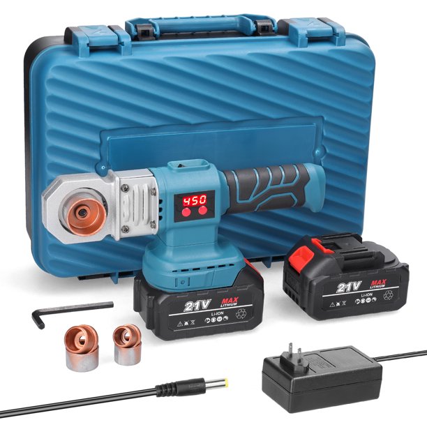 Máquina de soldar Irfora Dispositivo de fusión de tuberías de agua eléctricas de litio de 21V, máquina de soldadura PPR para el hogar con cabezales de repuesto de 20mm, 25mm y 30mm Irfora Máquina de soldar