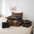 thumbnail image 6 of Manfei Mallard Duck Pattern 7-Piece King Bedding,Rustic Waterfowl King Bed in a Bag,Black Reversible, 6 of 7