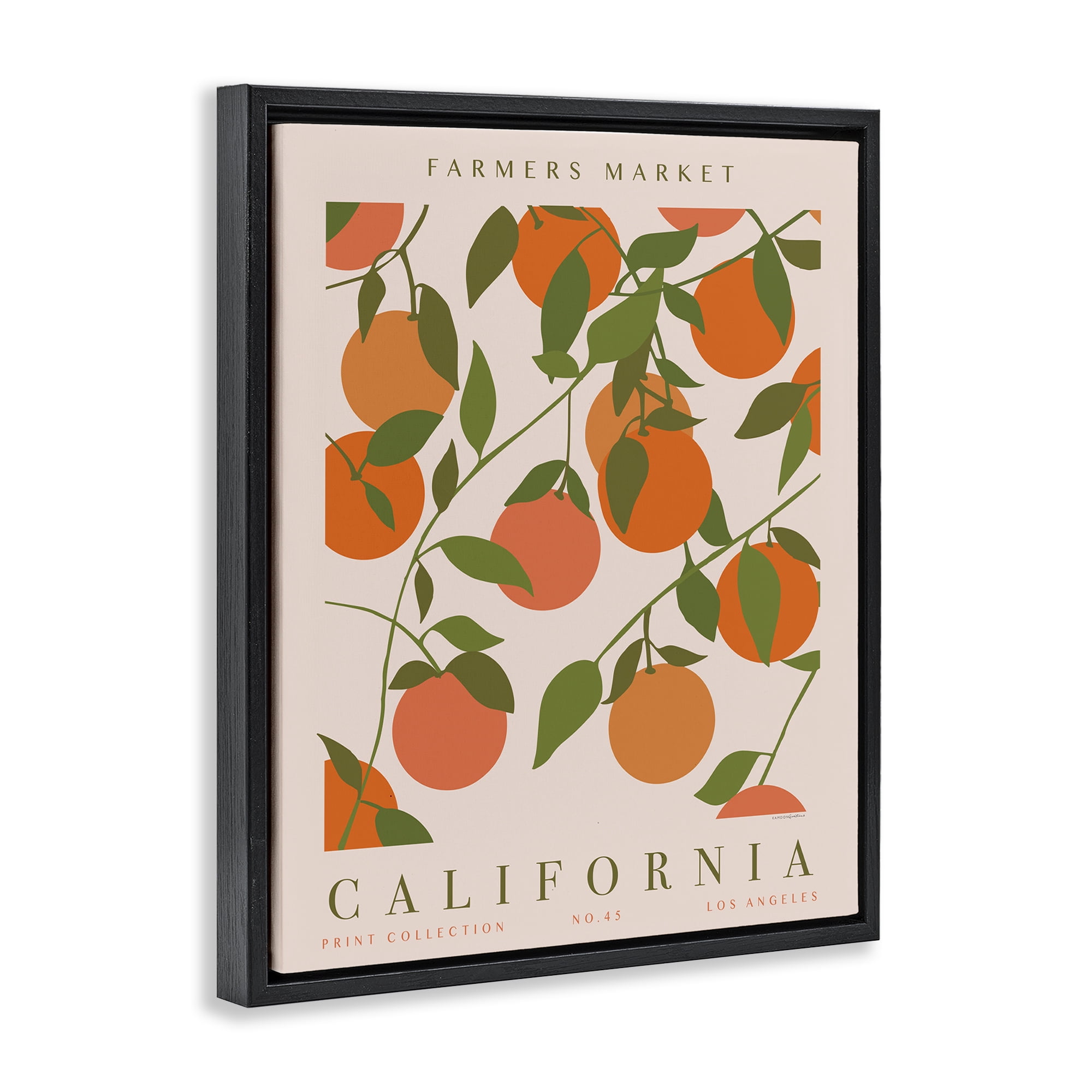 Stupell Industries California Farmers Market Food & Beverage Painting Black Floater Framed Art Print Wall Art, 17 x 21