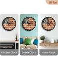 thumbnail image 4 of 2D Flat 1pc 10Inch Wooden American Flag Grunge Wall Clock for Livingroom, Kitchen, or Office, 4 of 7