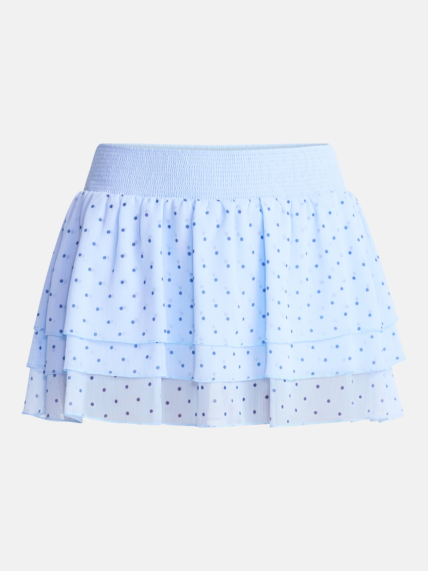 No Boundaries Crinkle Chiffon Mini Skort, Women's XXS-XXL