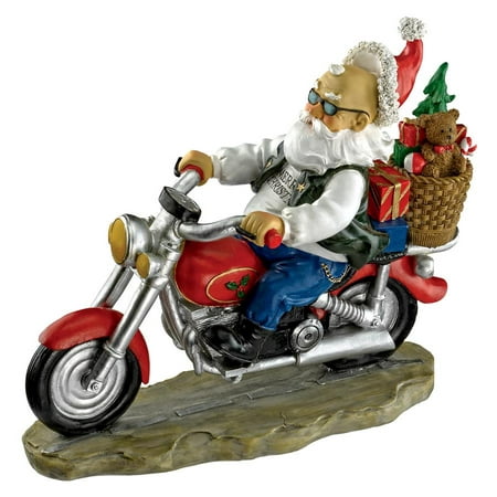 Design Toscano Nottingham Place Urn Table Lamp Since bikers are generous  why wouldn t the Fat Man (a blue hair biker at heart) be the most generous motorcyclist of all! Rev your engine for Toscano s newest gear head who s donned black leather and fur-trimmed Santa hat to hit the open road delivering gifts to good kids on his holiday decorated bike. Cast in quality designer resin and hand-painted  our exclusive sports a bright red cruiser and a Merry Christmas t-shirt. Tell your motorcycle buddies to  Keep the Dirty Side Down  with this great gift! 12½ Wx4½ Dx10½ H. 3 lbs.