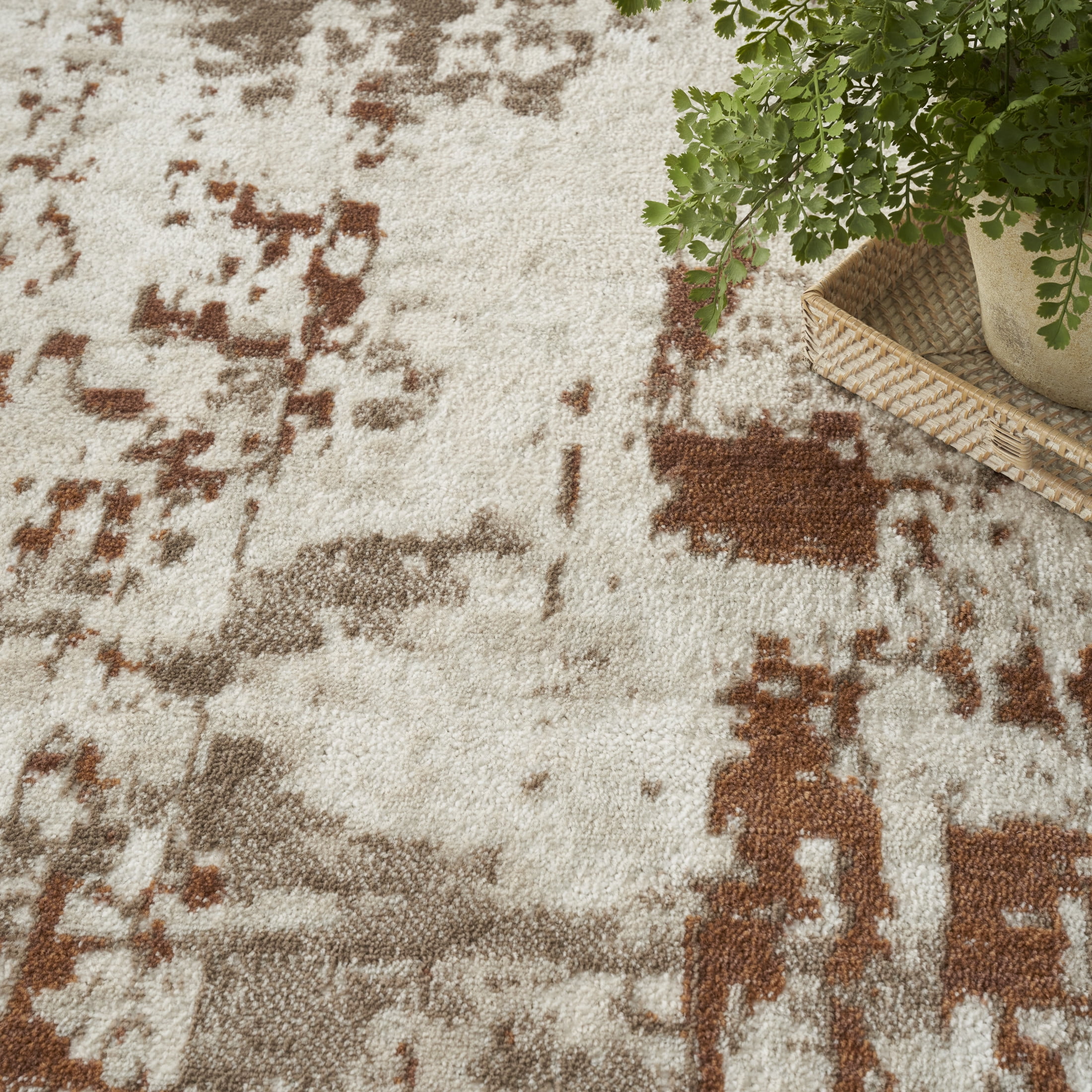 Nourison Concerto 6' x 9' Ivory Rust Modern Indoor Rug
