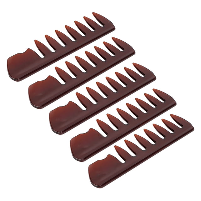 Styling Hair Comb, 10 Pcs Hair Comb Compact Portable Rounded Edge For Home For Men Transparent Brown