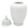 thumbnail image 4 of Red Lantern 24" White Ridged Temple Jar, 4 of 8