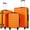 Orange, variant on 3 Piece Luggage Set Lightweight Suitcase with TSA Lock, PC Hard Shell Travel Luggage with Front Pocket and Spinner Wheels, Pink (20in24in28in)