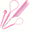 Four-piece Set (pink), variant on 4pcs Hair Loop Tool Set with 2pcs French Braid Tool Loop 1pc Elastic Hair Bands Remover Cutter 1pc Rat Tail Comb Metal Weaving Set