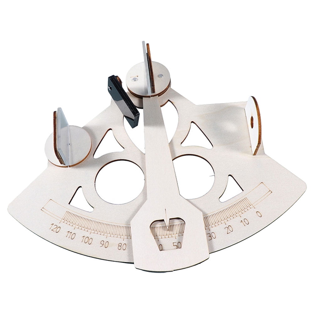 Sextante Náutico De Latón Brillante Hecho A Mano – 10 X 12,7 X 5,7 Cm, Semifuncional, Con Telescopio Y Lentes – Decoración Y Colección Vintage
