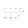 thumbnail image 6 of WV309033NBCG-Kuzco Lighting-Revolve - 3 Light Bath Vanity-Natural Brass Finish, 6 of 7