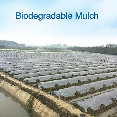 - Agfabric 1.57mil Bio-Mulch Biodegradable Plasticulture Film Landscape for Organic Gardening Gardening Farming Film Weed Barrier 3x200ft Size black