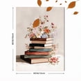 thumbnail image 3 of UXIEQU Vintage Books And Flowers Canvas Wall Art Print 15.75x11.81 Inches, 3 of 8