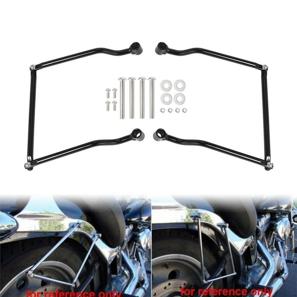 Motorcycle Saddle Bag Supported Side Mounting Bracket Wide Application Black Walmart