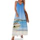 thumbnail image 1 of Vestido sin mangas matutino de Puerto Pollensa, vestidos elegantes de mujer para boda, vestidos elegantes y chic para mujer, promoción, 1 of 7
