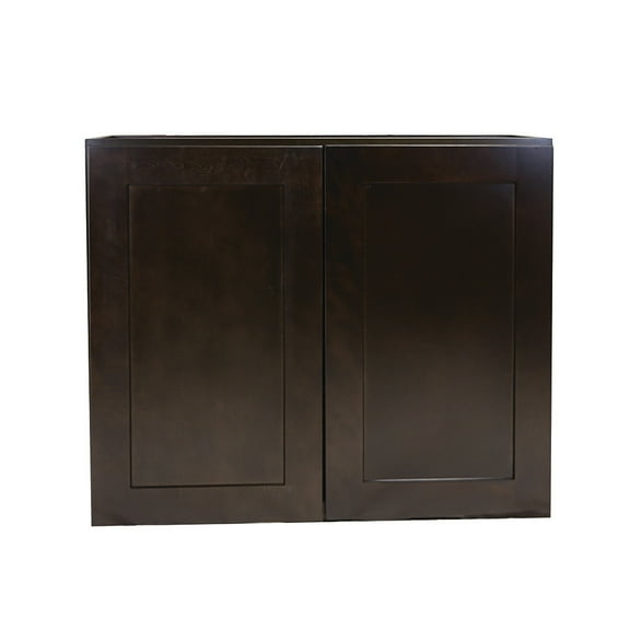 Design House Brookings Shaker Wall Cabinet W3336 in Brown, Unassembled, 33 X 36-inches