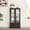 Cherry, variant on Lighted Glass Curio Display Cabinet with Adjustable Glass Shelves 2 Doors and 1 drawer Cabinet Bulb Included,White