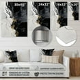 thumbnail image 4 of Designart "Textured Splash Black Paint Art I" Abstract Painting Metal Wall Art, 4 of 5