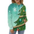 thumbnail image 4 of Christmas Tree with Snowflakes 3d Sweatshirts Hoodie Fashion Casual Personality Men's Women Street Hoodie Pullovers Long Sleeve Comfortable Top, 4 of 6