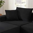 thumbnail image 3 of 102" Modular Sectional Sofa,Cloud Boneless Couch with Non Slip Base,Modern Loveseat Sofa Upholstered Sleeper Sofa Couch for Living Room,Bedroom,No Assembly Required,Black, 3 of 8