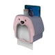 thumbnail image 2 of Dispensador de pañuelos montado en la pared Linda caja de almacenamiento de pañuelos para colgar en la pared Cubierta de caja de pañuelos faciales multiusos para baño Púrpura y rosa, 2 of 12
