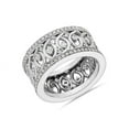 thumbnail image 1 of 1.10 T.C.W Forme Ronde Naturelle Diamond Dernière Conception Bande Éternité de Mariage pour Femmes Solide 18K Blanc Or Taille 8, 1 of 7