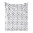 thumbnail image 1 of Tree Soft Flannel Fleece Throw Blanket, Abstract Minimalist Nature Themed Different Tree Patterns on Plain Background, Cozy Plush for Indoor and Outdoor Use, 70" x 90", Plum and White, by Ambesonne, 1 of 6