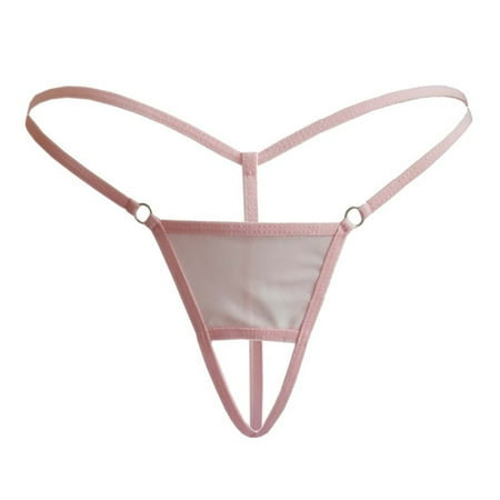 

Ladies Sexy Open Crotch Portable Comfortable Fashion Solid Color Panties Thong