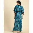 thumbnail image 4 of Moomaya Kimono Sleeves V Neck Rayon Kaftan - Women's Stylish Printed Kaftan, 4 of 9