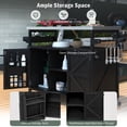 thumbnail image 3 of DEALTOPS Outdoor Kitchen Storage Cart – Versatile Rolling BBQ Prep Station with Spacious Stainless Steel Top, Adjustable Storage, Black, 3 of 8