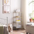 thumbnail image 3 of Boutique Home Modern Tempered Glass 4-tier Storage Rack with Golden Metal Frame, 3 of 7