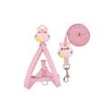 thumbnail image 1 of Billuyoard Correas Remolque Ajustable Animal Cuerda Tracción Lindo Realista Interesante Correa para el pecho Correa Teddy Cable de larga Suministros para gatos Rosa S, 1 of 6