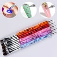 thumbnail image 1 of Fiudx Manicura y Pincel de Precisión para Punteo, Herramienta de Limpieza Versátil, Diseño Gel Francés, Uso En Salón de Belleza, Ideal para Principiantes, Incluye Juego de 5 Piezas., 1 of 7