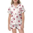 thumbnail image 4 of Ensemble de Pyjama Garçon Imprimé Manches Courtes Filles Pyjama Boutonné Ensemble de Pyjama Décontracté Garçons Pjs Taille 4-5 Ans Garçons Filles Mode, 4 of 5