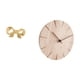 thumbnail image 5 of Asa de mueble,Tirador de latón con forma de lazo para muebles o armario,Reloj de pared redondo,Reloj de pared de madera maciza para la decoración de la sala de estar,Reloj de pared de madera, 5 of 8
