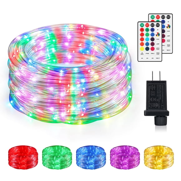 Luces tipo cuerda SURLED que cambian de color, 20 m, 200 LED, impermeables para exteriores