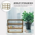 thumbnail image 3 of NICEXMAS Nicexmas 3-Tier Drawer Jewelry Case, Golden Alloy and Glass, Sturdy Storage for Home, 3 of 5