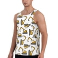 thumbnail image 2 of Fotbe Funny Excavator Pattern Men's Quick Dry Workout Tank Top Gym Muscle Tee Fitness Bodybuilding Sleeveless T Shirt Breathable Workout Shirt-Large, 2 of 9