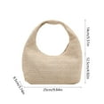 thumbnail image 2 of Taicans Straw Woven Handbag for Women,Wicker Shoulder Bag with Handle,Summer Beach Tote Bag,Large Capacity Crossbody Bag,Natural Beige Woven Purse for Daily Use‌, 2 of 7