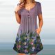 thumbnail image 2 of Moda Mujer Vestidos Verano Casual Cuello en V Manga corta Botón Bolsillos Vacaciones Playa Mini vestido Fridja qw6354, 2 of 5