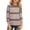 Brown, variant on Stylish Round Neck 3/4 Sleeve Casual Tops for Girls Comfortable Daily Wear Cute Graphic Blouses