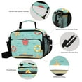 thumbnail image 3 of FORMRS Student Insulated Lunch Bag with Shoulder Strap Reusable Cooler Box for School, Blue Beach Pattern, 3 of 9