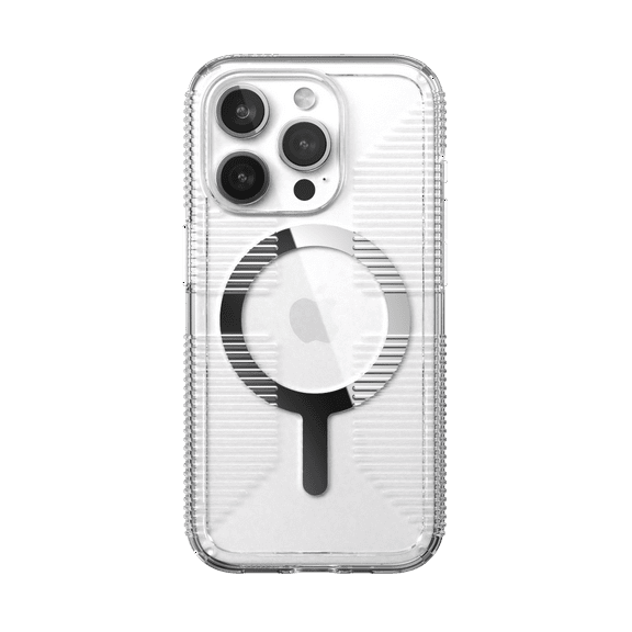 Speck Gemshell Shock-Resistant Slim Cell Phone Case for Apple iPhone 15 Pro, Clear