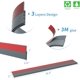 thumbnail image 2 of Burletes para puertas, paquete de 2, burletes para debajo de la puerta, burletes insonorizados para puertas, 2" de ancho x 39" de largo, color gris, 2 of 4