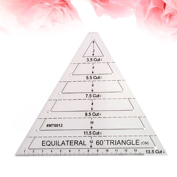 FACEGA Patchwork Ruler 60 Degree Triangle Quilting Ruler Acrylic Patchwork Template Sewing Accessories
