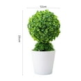 thumbnail image 6 of Mini Artificial Plants Plastic Fake Green Flower Topiary Shrubs with Pot for Home Décor, 6 of 8