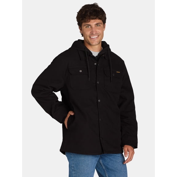 Brahma Men's Workwear Shirt Jacket with Hood, Sizes S-3XL