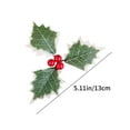thumbnail image 3 of CuiLiyq Artificial Holly Berries with Green Leaves, 20 PCS Holly Berry Flowers for Christmas Tree Wreath Arrangement Decorations, for Crafts Gifts Wedding Party Decorations (Red), 3 of 6