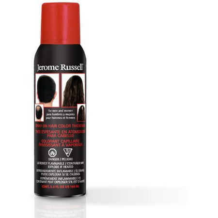 Jerome Russell Spray On Hair Color Thickener, Silver/Grey, 3.5