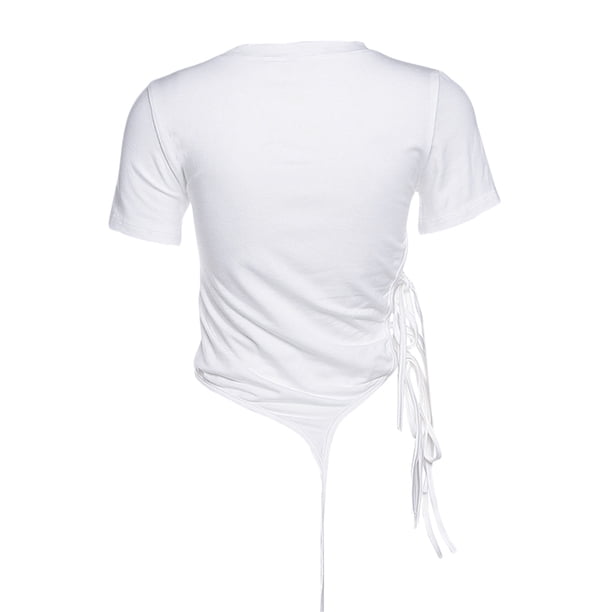 VISgogo Camiseta con recortes de primavera para mujer, Jersey de